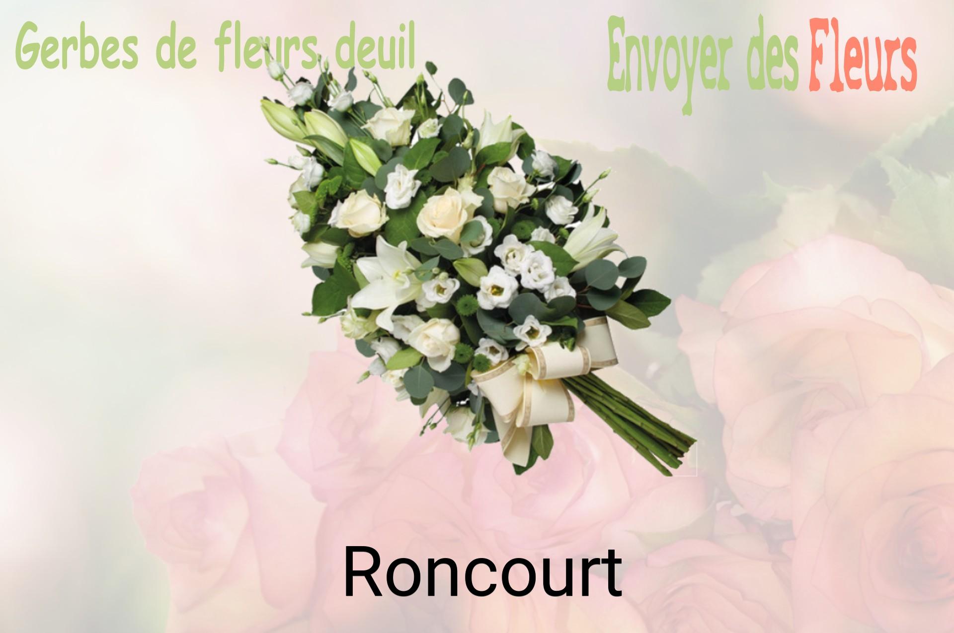 Gerbe de fleurs de deuil livrée à Roncourt